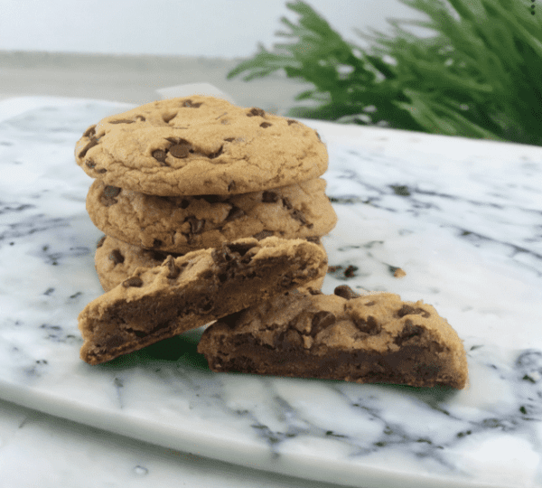 A close up of cookies on a plate