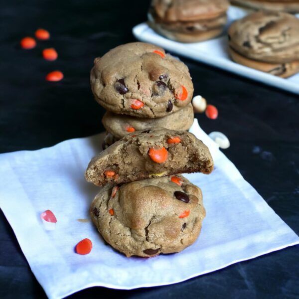 A close up of cookies on a plate