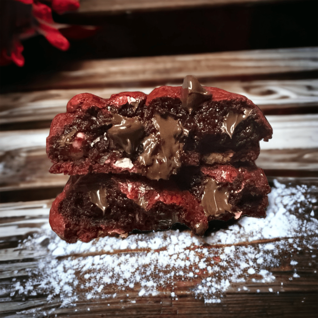 A close up of some chocolate covered cookies