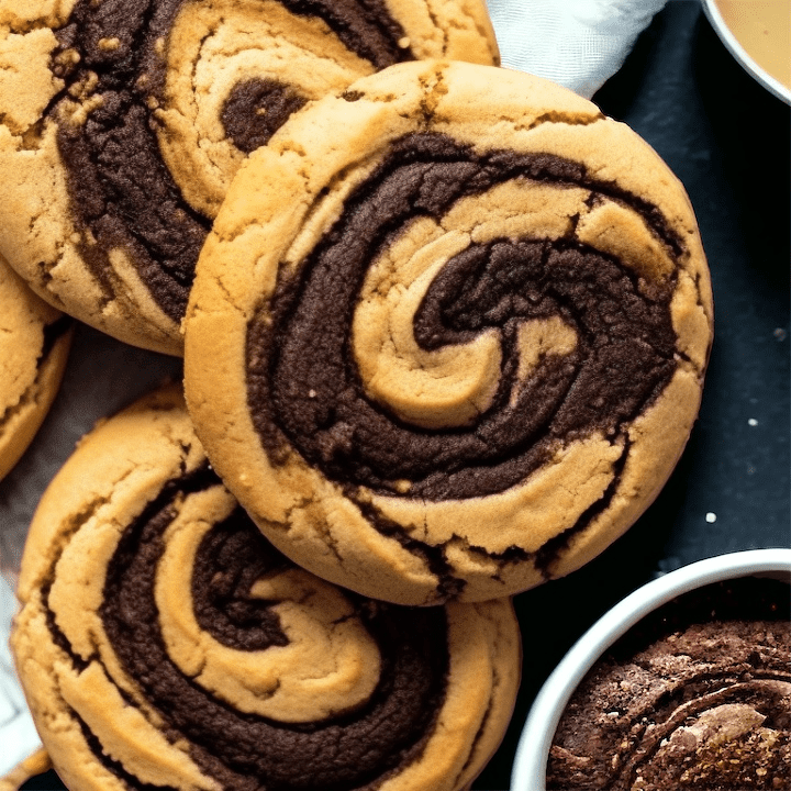 A close up of cookies on a table