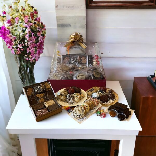 A table with many different types of food on it