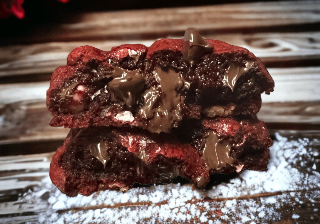 A close up of some brownies on the table